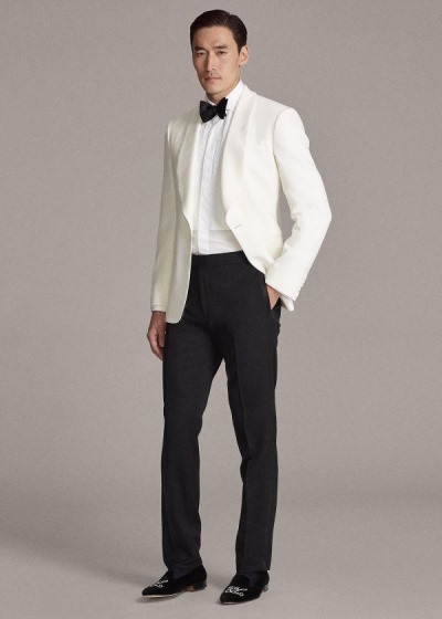 Pantalones Ralph Lauren Hombre Negros - Gregory Tuxedo - EMUAF5396